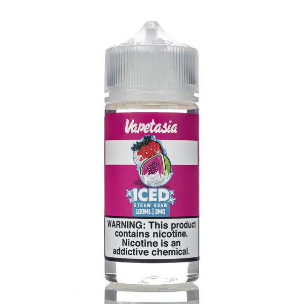 Vapetasia - ICED Straw Guaw - 100ml - Black Coral